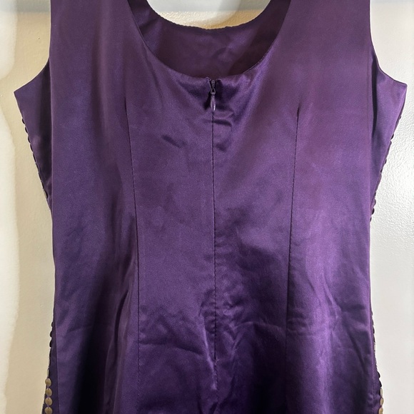 AD LIB Purple Satin Sheath Dress - Picture 6 of 8